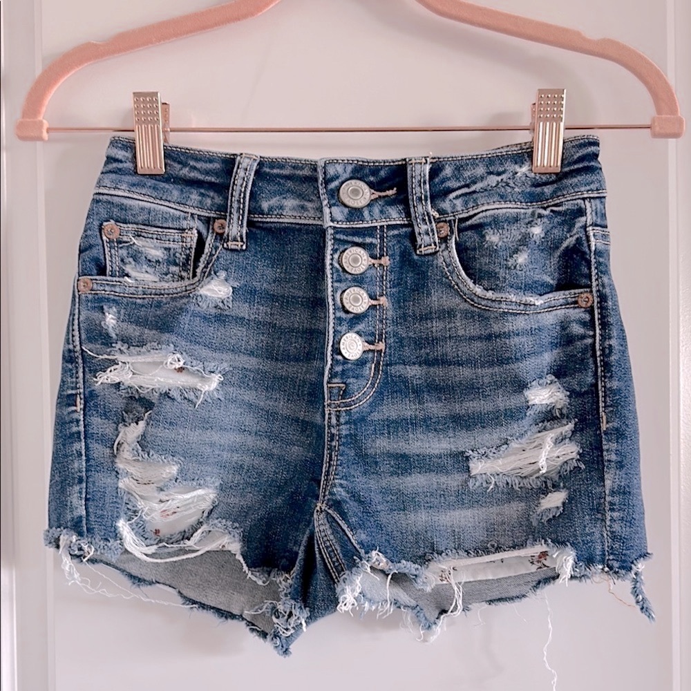 American Eagle Outfitters Brand Woman’s Distressed Denim Shorts - Size 0